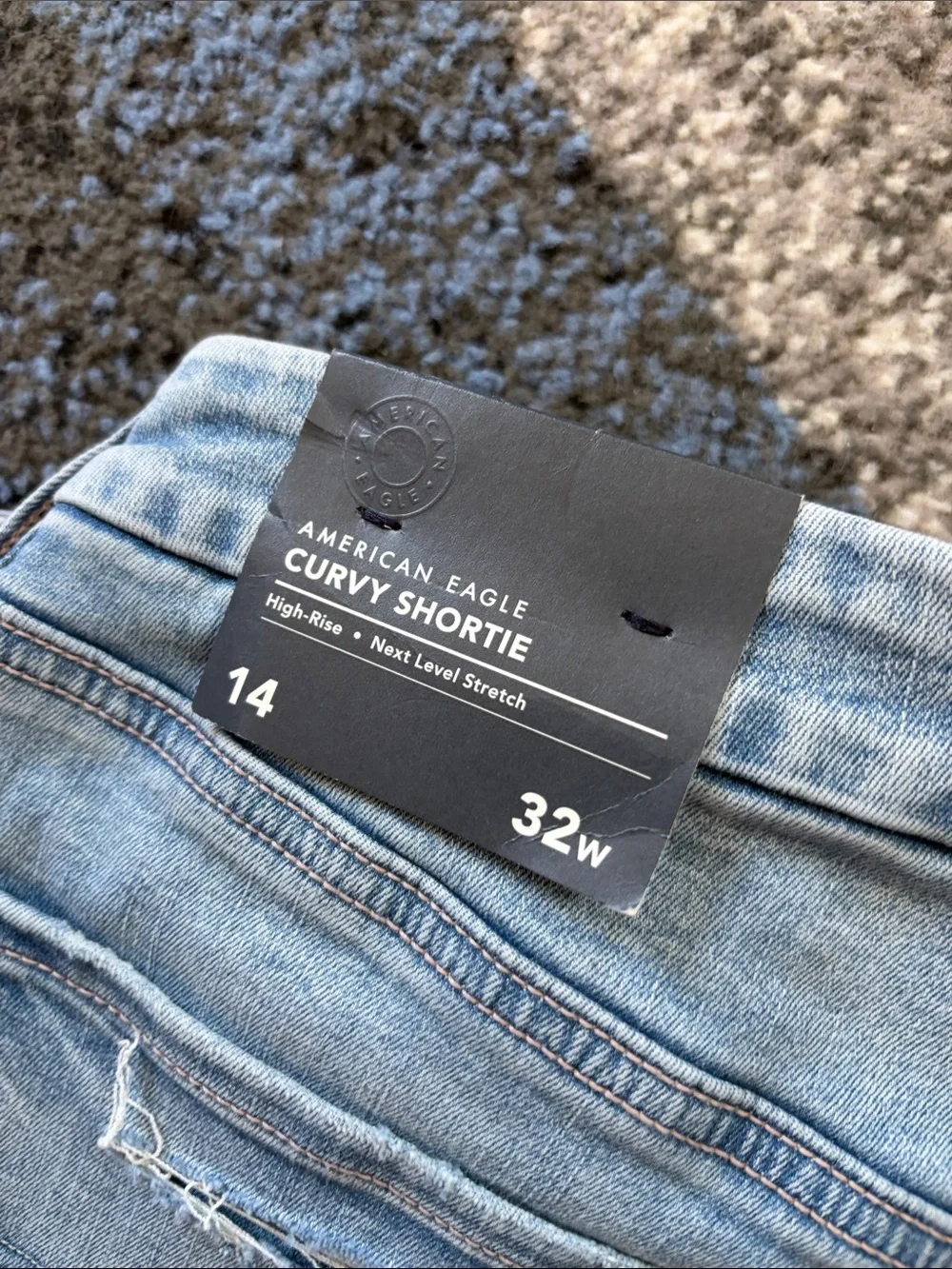 American Eagle Outfitters Light Wash Distressed Denim Shorts